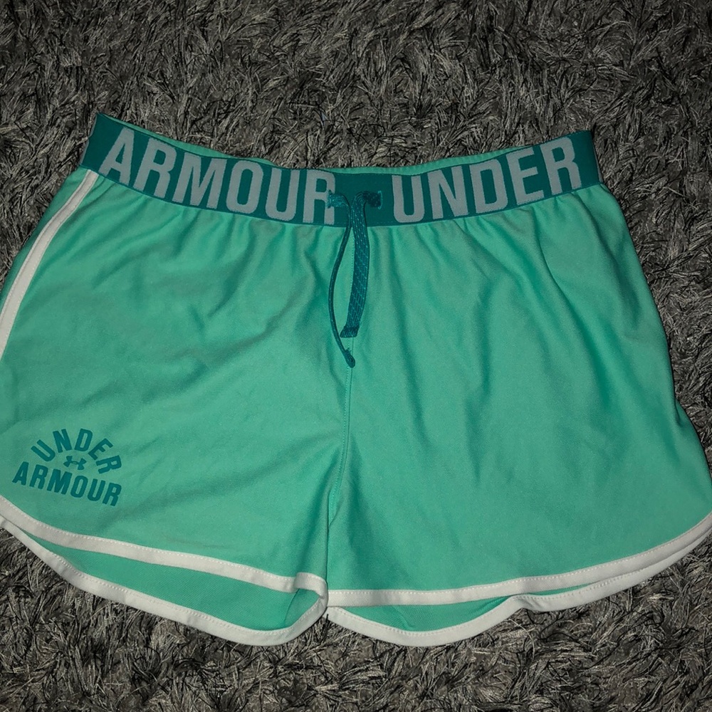 never worn mint green under armor athletic shorts